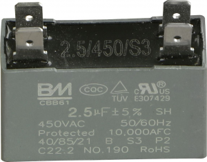 คาปาซิเตอร์แอร์มอเตอร์พัดลม Fan motor capacitor (14210-CMD019)